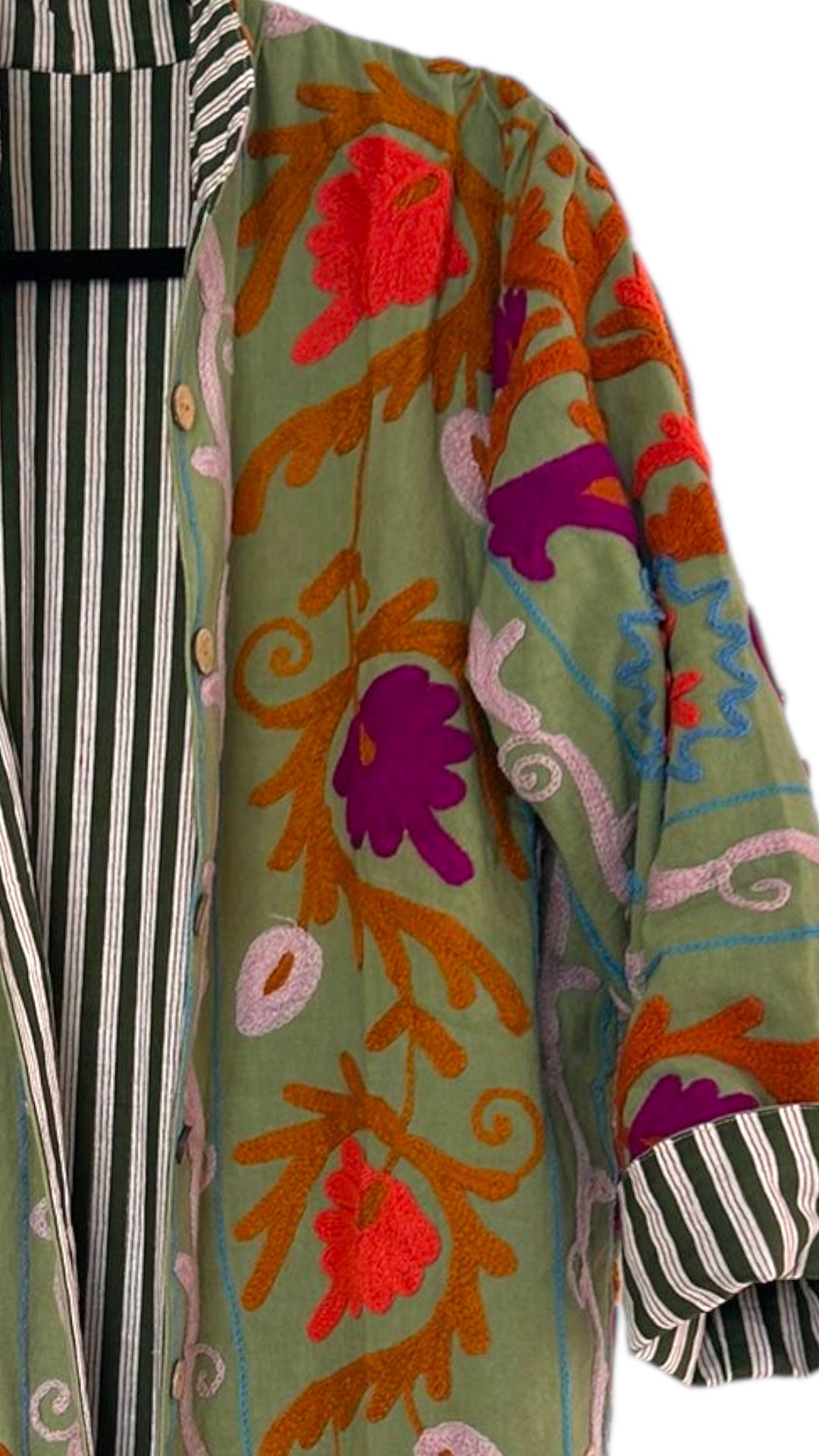 Suzani Embroidered Long Jacket