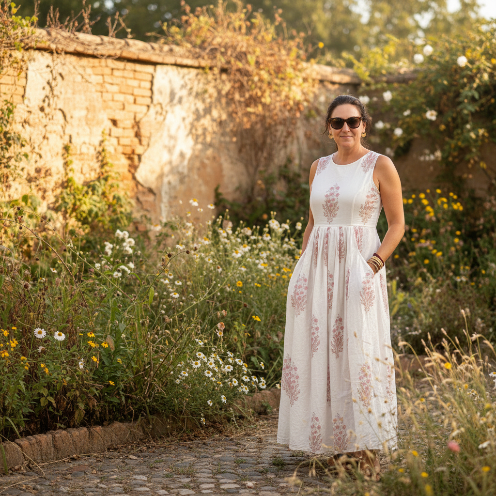 Zara Dress - Relaxed Cotton Summer Dress with Pockets | KLC Studio Zara Dress - Relaxed Cotton Summer Dress with Pockets | KLC Studio