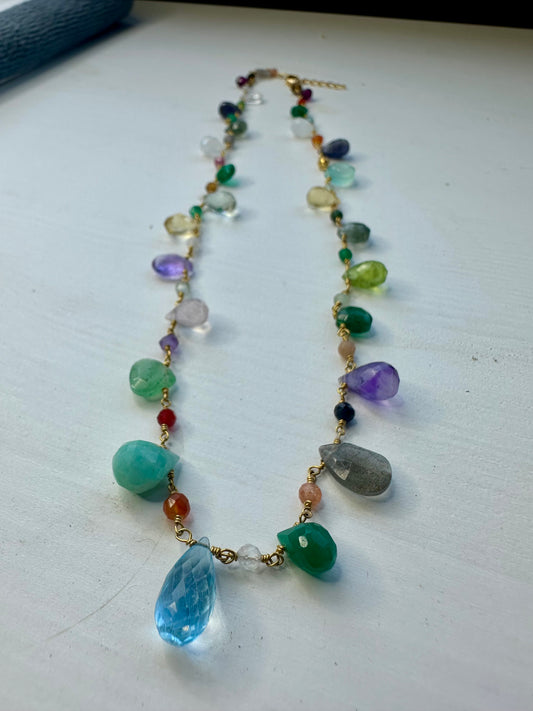 Gemstone  charm Necklace