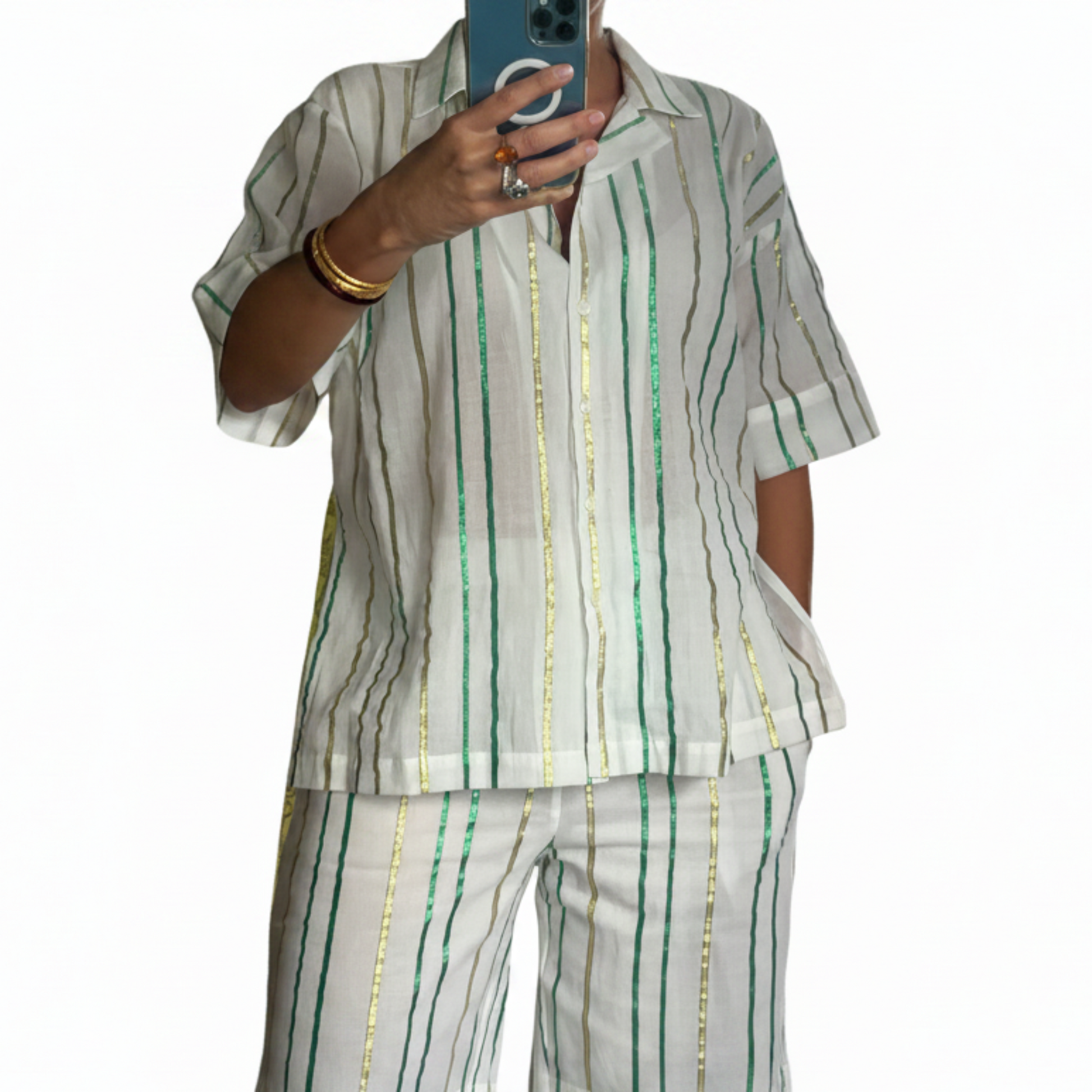 Vibrant Striped Linen Co-ord Wide