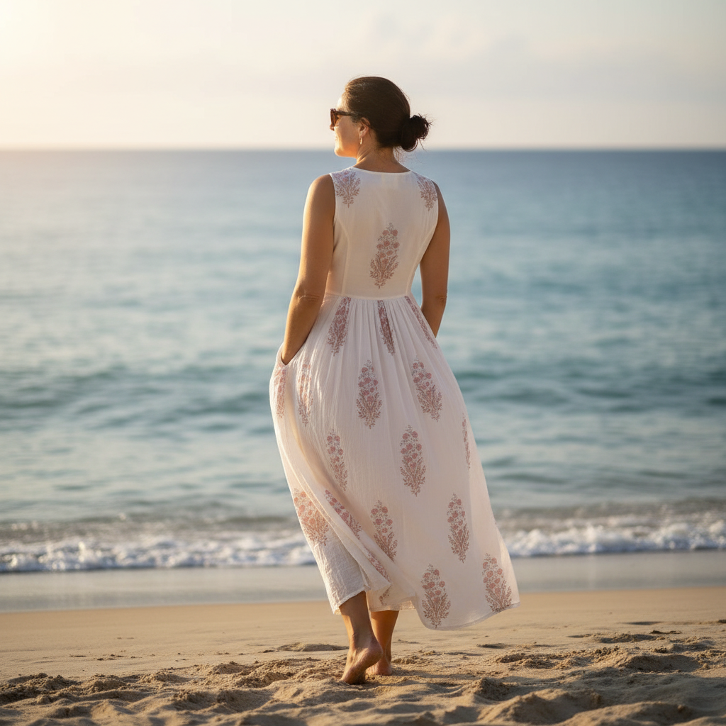 Zara Dress - Relaxed Cotton Summer Dress with Pockets | KLC Studio L Zara Dress - Relaxed Cotton Summer Dress with Pockets | KLC Studio L